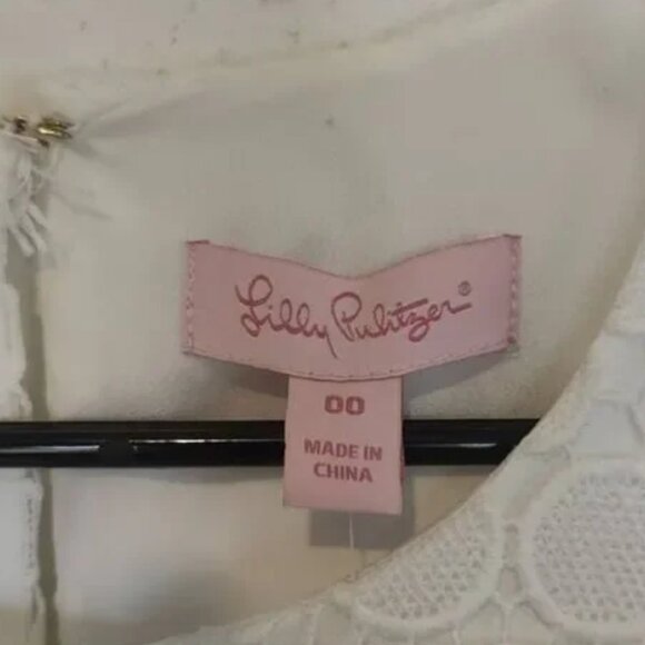 Lilly Pulitzer Dress Womens Size 00 Annette Shift Lace Mini Dress White - Picture 3 of 7